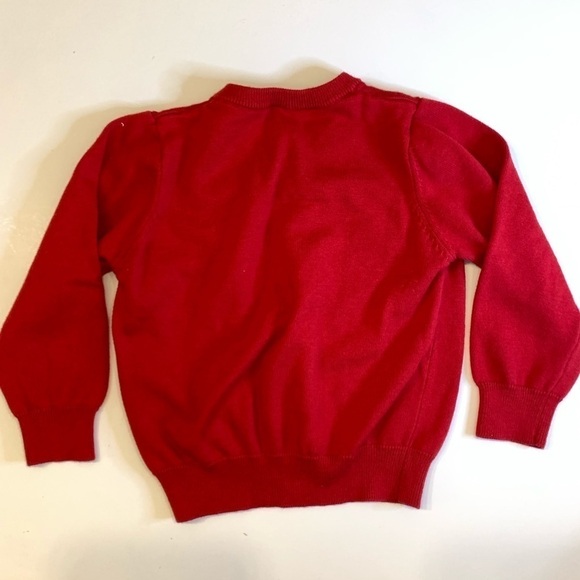 Carter’s Red V-Neck Holiday Sweater (3T) - Picture 3 of 7
